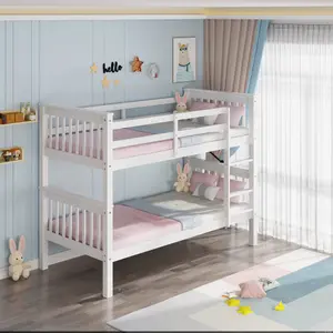 Oliver White Wooden Bunk Bed - Single