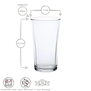 Duralex - Lys Highball Glasses - 280ml - Clear - Pack of 6