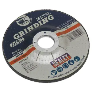 Sealey Grinding Disc 115 x 6mm 22mm Bore Aluminium Oxide Depressed PTC/115G