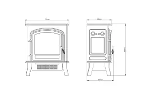 Be Modern Torva 1.8kW Gloss Cream Cast enamel effect Electric Stove (H)528mm (W)445mm