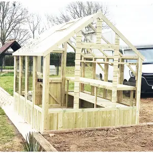 14 X 6 Pressure Treated Tongue And Groove Greenhouse + Bench