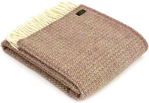 Illusion Raspberry 100% Wool Throw