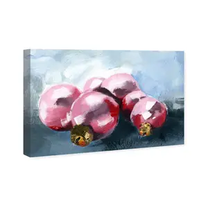 Pink Ornaments - Wrapped Canvas Print 61 cm H x 91.4 cm W x 3.8 cm D