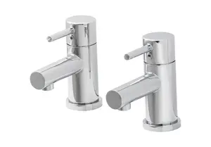 GoodHome Lazu Bath Pillar Tap, Pack of 2