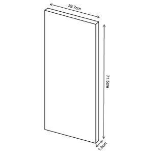 Ethos Matt green Modern 4 drawer cabinet front (H)715mm (W)397mm (T)18mm