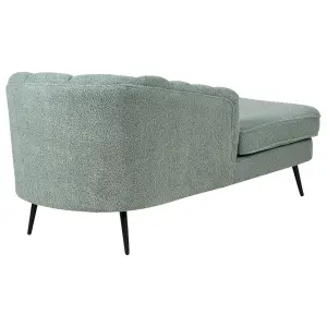 Right Hand Boucle Chaise Lounge Green ALLIER