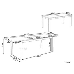 Garden Table Synthetic Material White SKALOMA