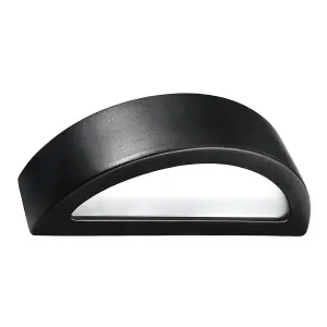 Atena Ceramic & Glass Black 1 Light Classic Wall Light