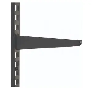 Charles Watson Twin Slot Shelving Bracket 610mm Black