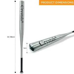 34" Heavy Duty Metal Baseball Bat Rounder Softball Pole Stick Stainless Steel Silver