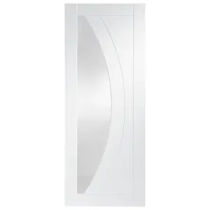 Internal Salerno White Clear Glass Primed Door 2040 x 926 x 40mm