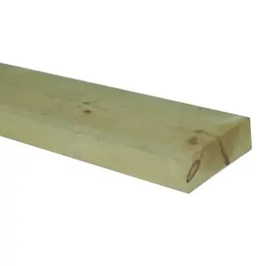 PACK OF 5 (Total 5 Units) - 47mm x 100mm (4" x 2") Sawn Timber Carcassing Green Pressure Treated - 4.2m Length