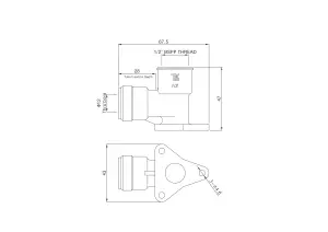 Flomasta Push-fit 90° Reducing Wallplate Pipe elbow (Dia)135mm, Pack of 1