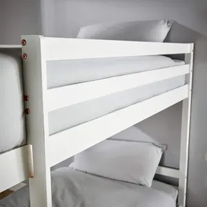 Home Source Hendon Children's Wooden Single Bunk Bed White