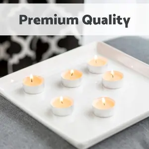 8-Hour Tea Lights Candles, 600 Pack, Long Burning Tealights Candle, Unscented White Tea Lights - Ideal Night Light Candles