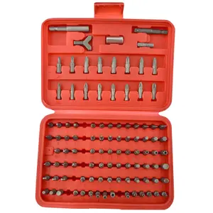 100pc Screwdriver Drill Wrench Torx Security Bit Tamperproof Hex Bit Set