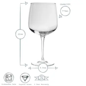 Bormioli Rocco - Premium Gin Glasses - 755ml - Pack of 6