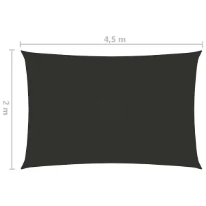 Berkfield Sunshade Sail Oxford Fabric Rectangular 2x4.5 m Anthracite