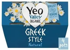 Yeo Valley Organic Greek Style Natural Yogurt 4X110g