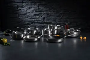 Kuhn Rikon Culinary Fiveply Stainless Steel Induction Safe 3-Piece Mixed Cookware Set