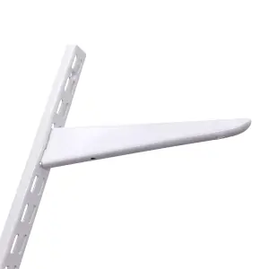 EAI Twin Slot Brackets 170mm White Pack of 2 - Genuine 32mm Twin Slot Ajustable Wall Shelving