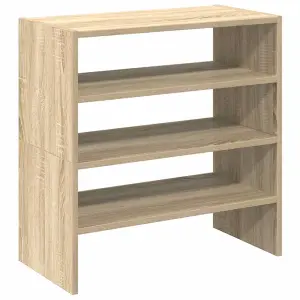 Berkfield Shoe Racks 2 pcs Stackable Sonoma Oak 60x30x30.5 cm