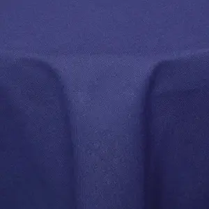 Homescapes Navy Blue Cotton Round Tablecloth 178 cm