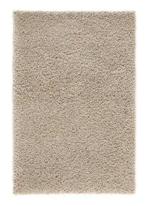 Light Beige Plain Shaggy Rug, 50mm Thickness Stain-Resistant Rug, Modern Rug for Bedroom, & Dining Room-200cm X 285cm