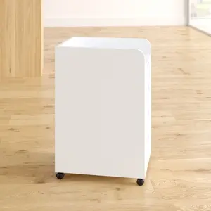 Fordham 40cm Wide 4 -Drawer Mobile Solid Wood File Cabinet White