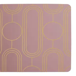 Maison by Premier Frosted Deco Set Of 4 Pink Coasters