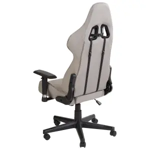 Beliani Modern Gaming Chair Taupe WARRIOR