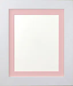 Metro White Frame with Pink Mount for Image Size A4