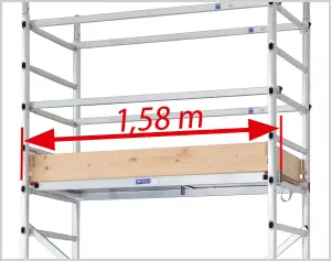 Hymer Concept Folding Scaffold Tower - Module 1+2+3 - 4.65m Platform Height (6.65m)