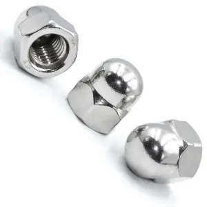 Acorn Nuts M3  Dome Stainless Steel Hex Cap  Pack of: 2 Domed Nuts Rust Resistant Hexagon Nut Cap DIN 1587 A2