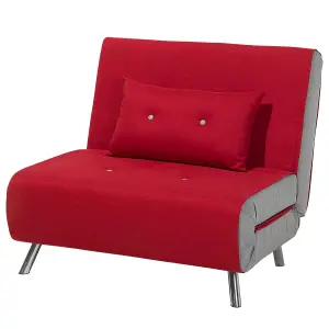 Beliani Retro Sofa Bed FARRIS Red