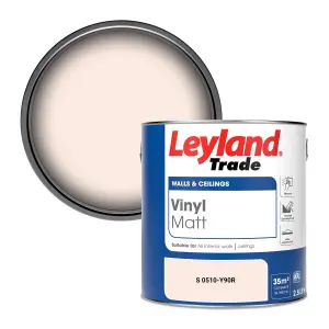 Leyland Trade Vinyl Matt Walls & Ceilings Emulsion Paint (S 0510-Y90R) 2.5L