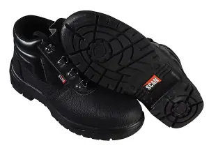 4 D-Ring Chukka Black Safety Boots Uk 10 Euro 44