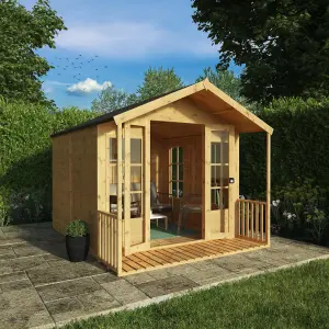 Mercia 10x8 ft with Double door & 4 windows Apex Wooden Summer house