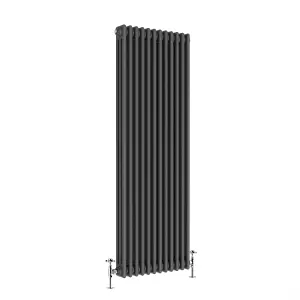 Right Radiators 1800x562 mm Vertical Traditional 3 Column Cast Iron Style Radiator Anthracite