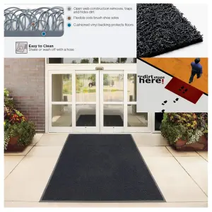 Star Medium Doormat in Grey with Black Star