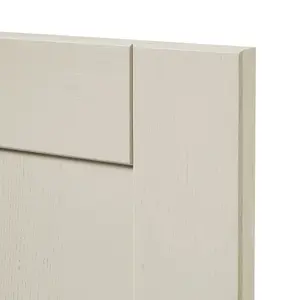 GoodHome Verbena Matt cashmere painted natural ash shaker Matt cashmere Highline Cabinet door (W)600mm (H)715mm (T)20mm