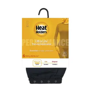 Heat Holders - Ladies Lightweight Long John Thermal Bottoms L Black