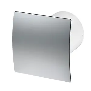 Satin Bathroom Extractor Fan 100mm with Timer and Humidity Sensor