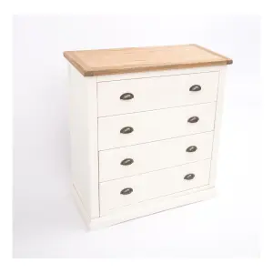 Cosenza 4 Drawer Chest of Drawers Brass Cup Handle