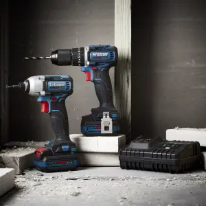 Erbauer 12V Li-ion EXT Cordless 2 piece Power tool kit (2 x 3Ah) - ECD12-Li-2 / EID12-Li-2