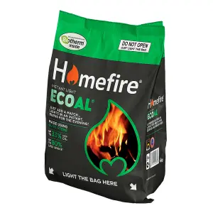 Homefire Instant Light Smokeless Coal Fire 4kg.  6 Packs