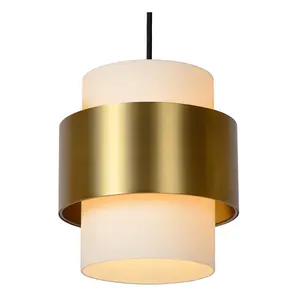 Lucide Firmin Classic Bar Pendant Light - 3xE27 - Matt Gold, Brass