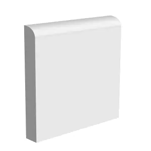 National Skirting Bullnose I MDF Skirting Board - 270mm x 25mm x 4200mm, Primed, No Rebate