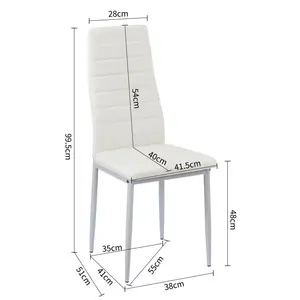 Herland Dining Chair (Set of 4) White / White