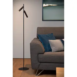 Lucide Philon Modern Floor Reading Lamp 23cm - LED Dim. - 2x4,5W 3000K - Black